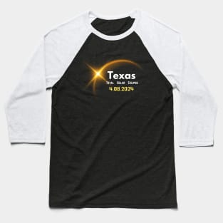 2024 Solar Eclipse Texas USA Totality Baseball T-Shirt